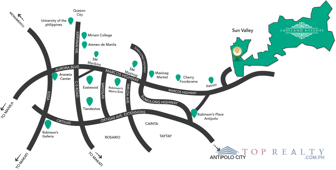 Location Map Lots Forsale Eastland Heights In Antipolo City Rizal 